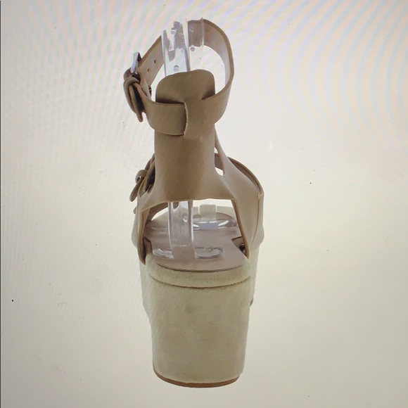 Multi buckle strap cut out platform wedge - Picture 3 of 4